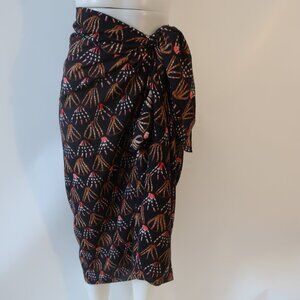 NWT Womens Ulla Johnson Paz Coverup Quince Black, Brown O/S